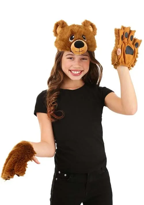 Bear Soft Headband & Paws Accessory Kit