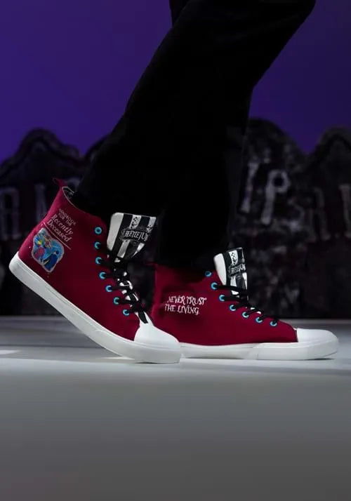 Beetlejuice Recently Deceased Maroon Adult Sneakers Main image