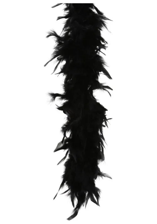Black 80 Gram Feather Boa for Women Main image