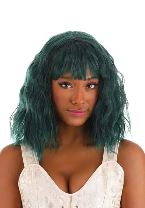 Black and Green Wavy Wig Main image