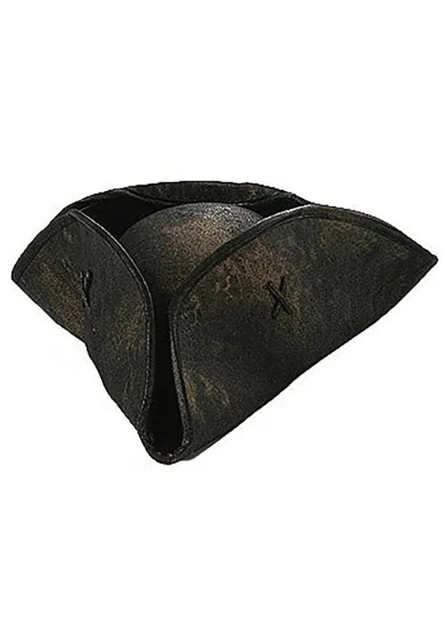 Adult Black Caribbean Pirate Costume Hat Main image