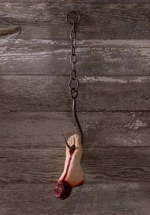 21-Inch Bloody Foot on Hook Prop Decoration Main image