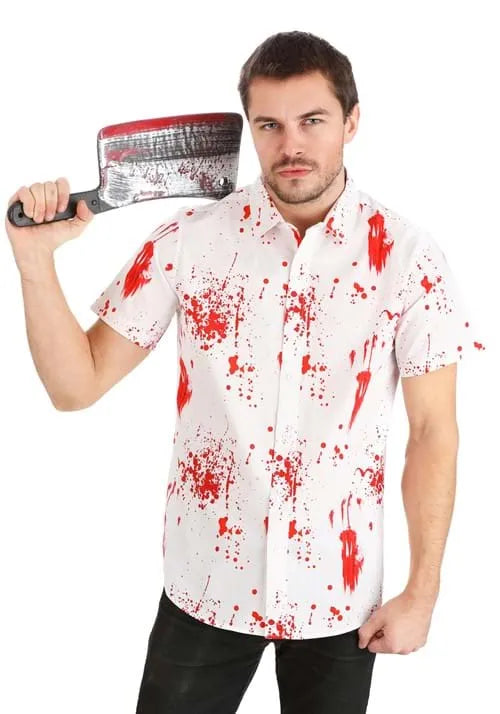 Bloody Haunted Halloween Button Up Shirt Main image