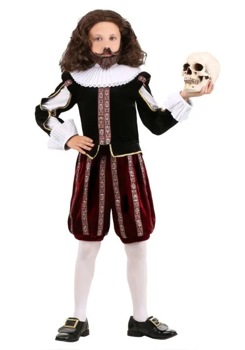 Boy's William Shakespeare Costume Main image
