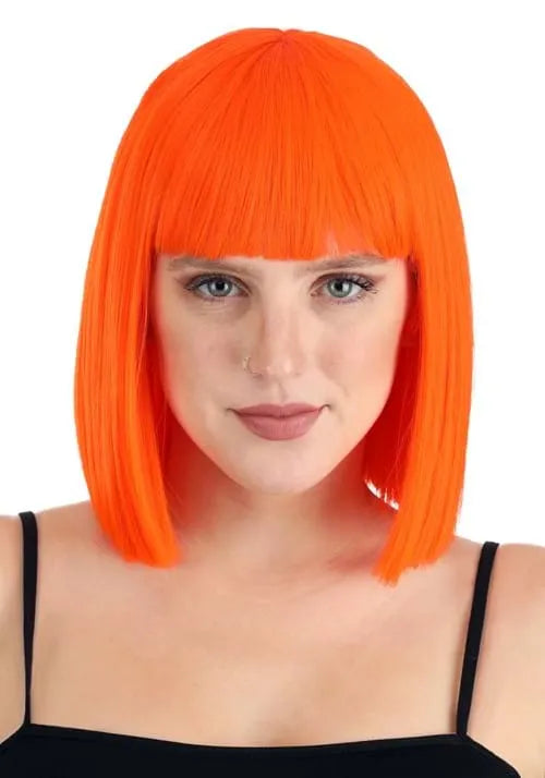 Bright Orange Bob Wig Main image