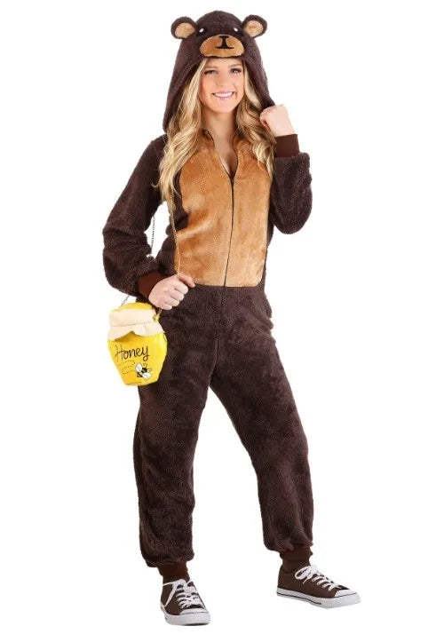 Adult Brown Bear Costume Onesie Main image