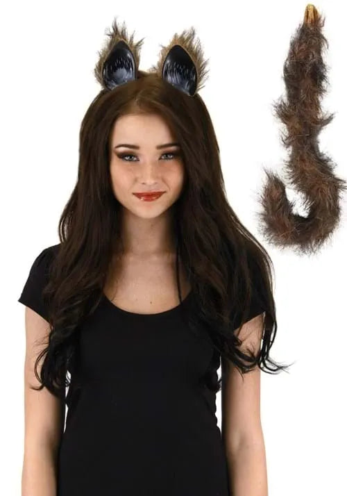 Brown Furry Cat Tail and Ears Main image