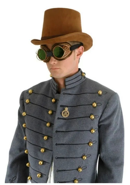 Brown Suede Coachman Steampunk Costume Hat Main image