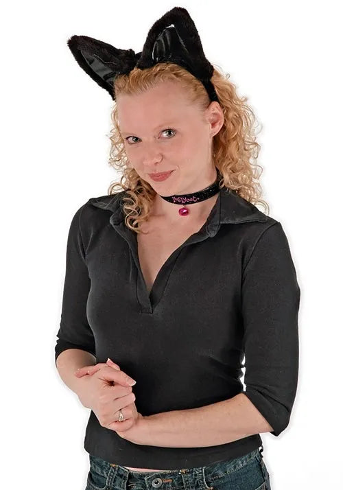 Black Cat Ears Headband Collar & Tail Kit Main image