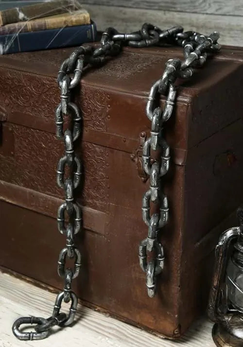 74-Inch Silver Chain Link Rope Prop Accessory Main image