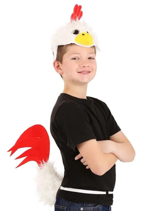 Chicken Soft Headband & Tail Accessory Kit