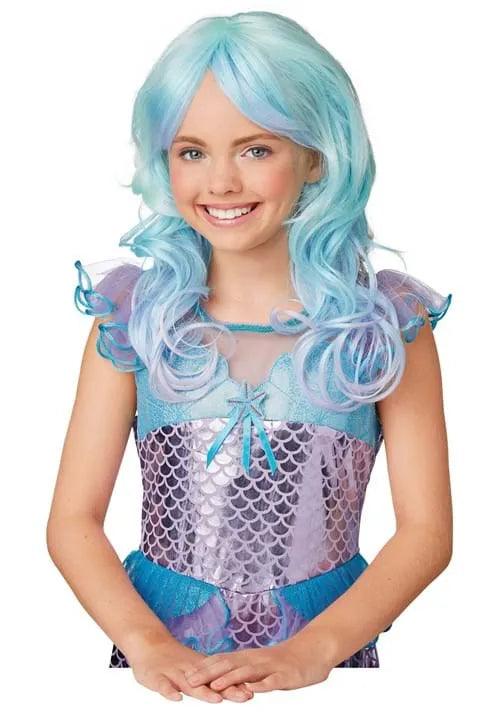 Child Blue Mermaid Wig