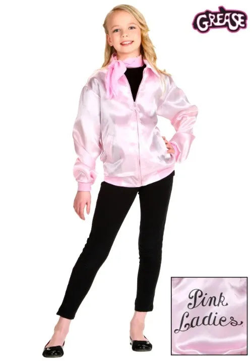 Girl's Grease Pink Ladies Costume Jacket