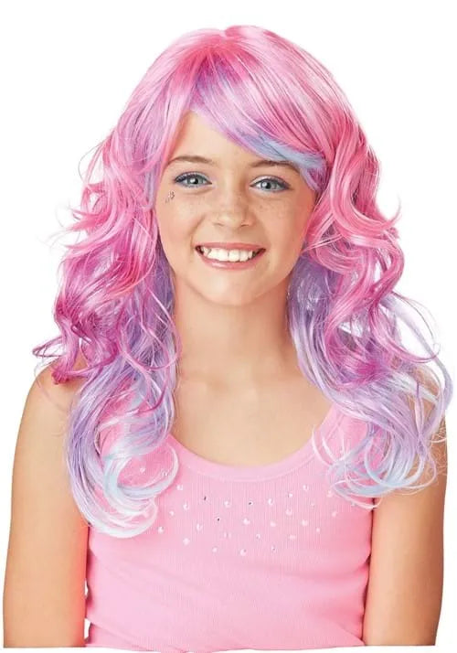 Girl's Pastel Ombre Costume Wig