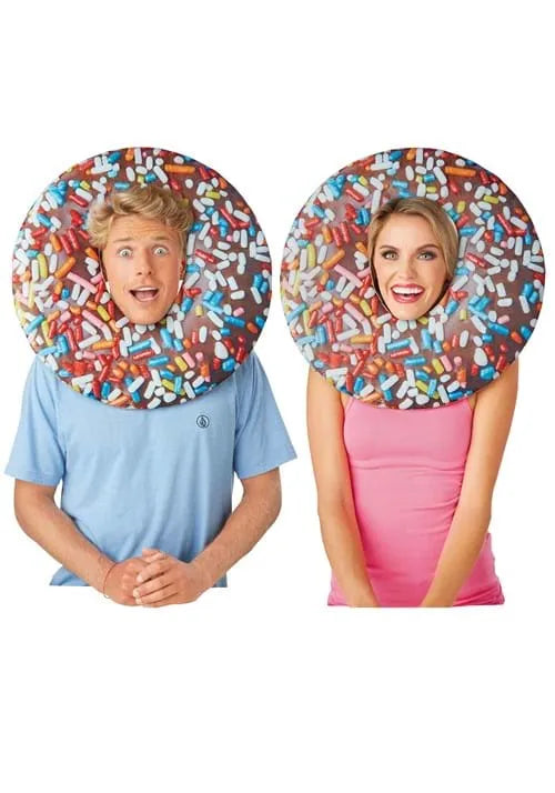 Adult Chocolate Sprinkle Donut Costume Mask