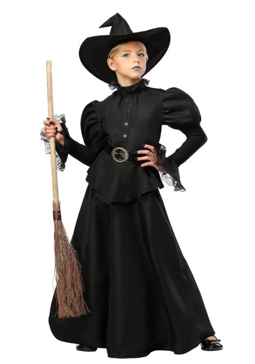 Girl's Magical Black Witch Costume