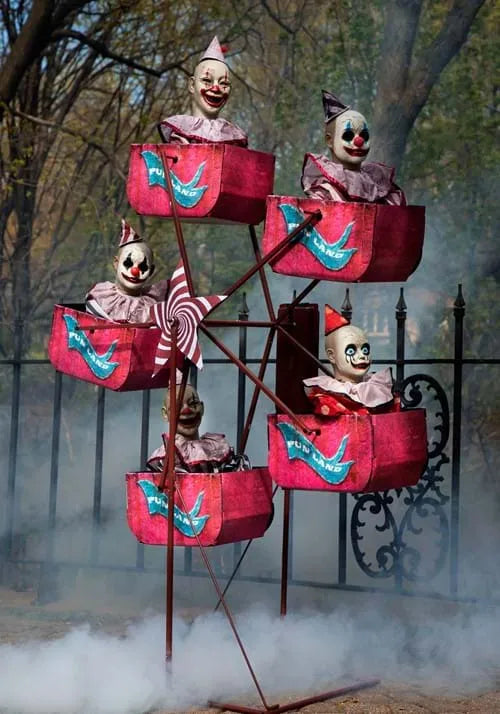 6FT Animated Evil Clown Ferris Wheel Decoration Main image