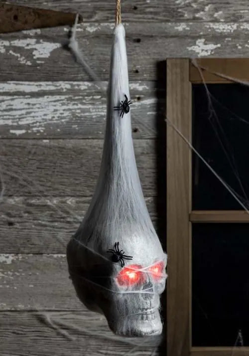 18-Inch Cocoon Skull with Red Light Up Eyes Decoration Main image
