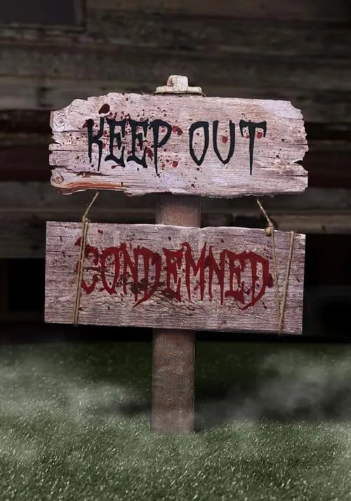 28-Inch Condemned Sign Decoration