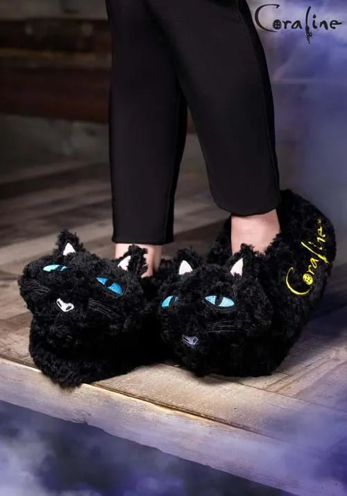Coraline Cat Slippers for Adults