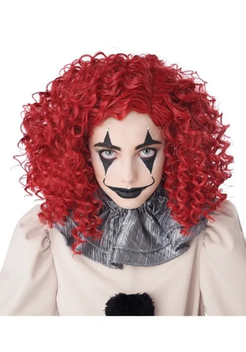 Adult Corkscrew Clown Red Curls Wig Main image