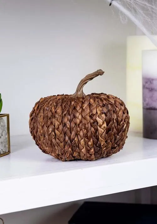 5-Inch Cornpeel Brown Pumpkin Decoration Main image