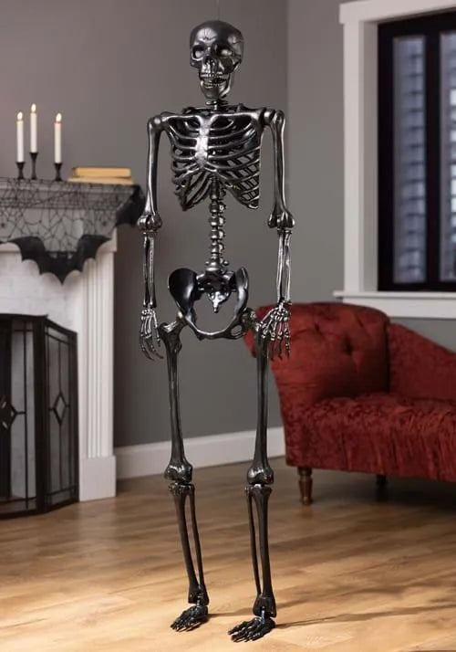 5FT Poseable Crazy Bones Skeleton in Black Decoration