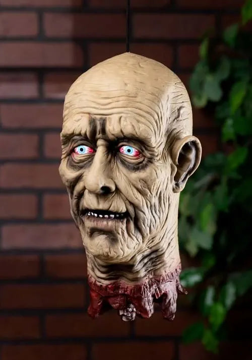 12-Inch Decapitated Old Man Head Decoration