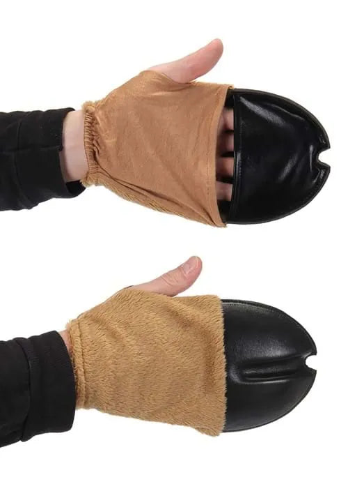 Brown Deer Front Hooves Costume Gloves Main image