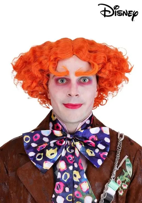 Adult Disney Mad Hatter Costume Wig & Eyebrows