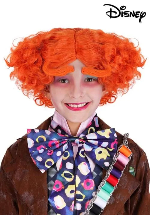Disney Child Mad Hatter Costume Wig & Eyebrows