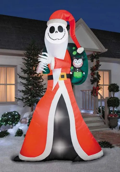10FT Disney Jack Skellington Sandy Claws Inflatable Decoration