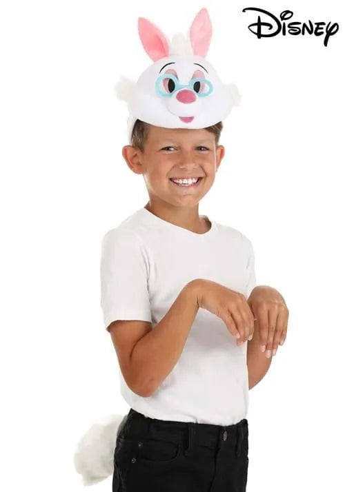 Disney Kid's White Rabbit Plush Headband & Tail Kit