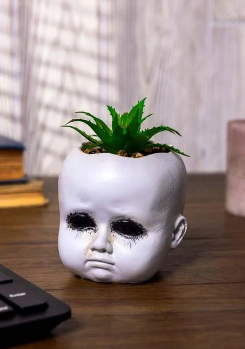 Distressed Doll Succulent Plant Holder Decoration