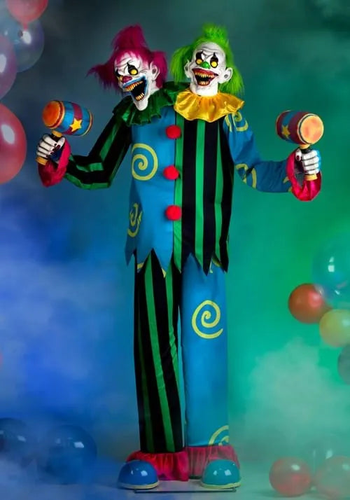 7.5FT Double Trouble Demon Clown Animated Decoration