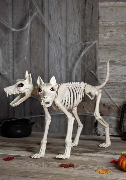 20-Inch Double Trouble Doberman Skeleton Dog Decoration Main image