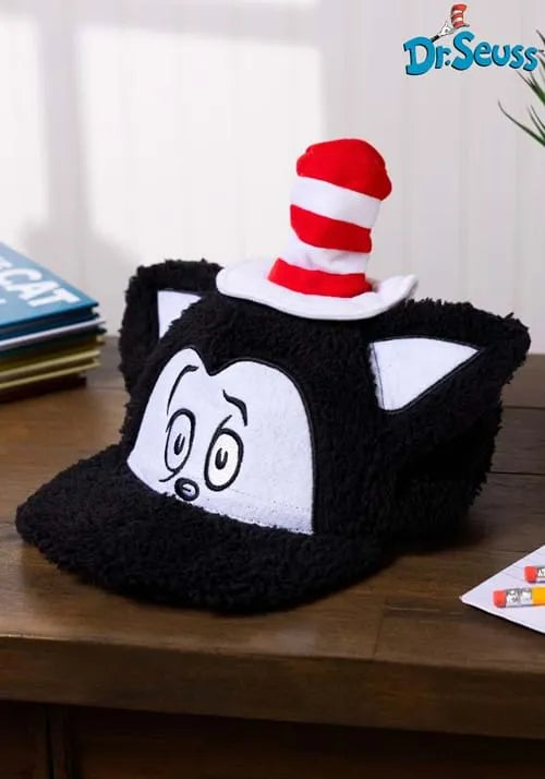 Adult Dr. Seuss Cat in the Hat Fuzzy Cap Main image