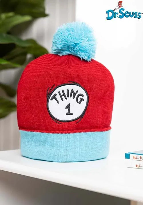 Dr. Seuss Thing 1 Pom Beanie