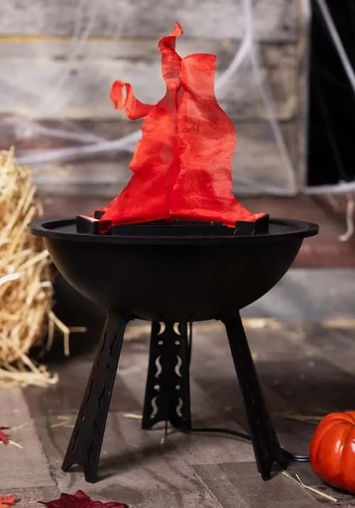 10-Inch Faux Fire Cauldron Decoration Main image
