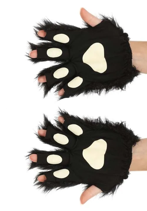 Fingerless Black Paws Gloves