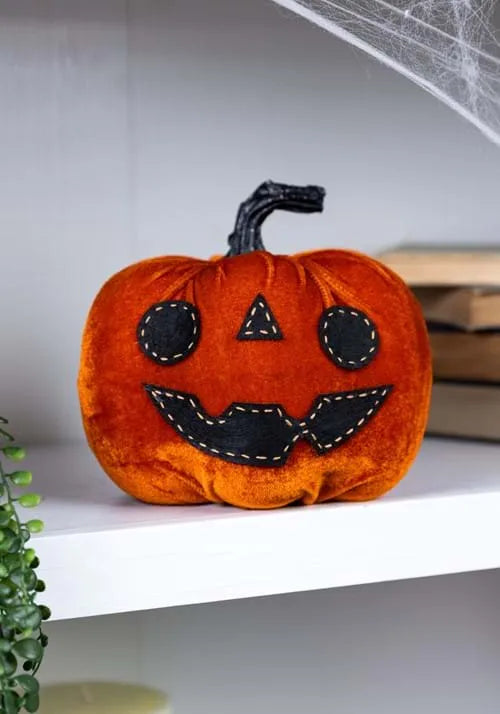 7-Inch Funny Orange Pumpkin Decoration Main image