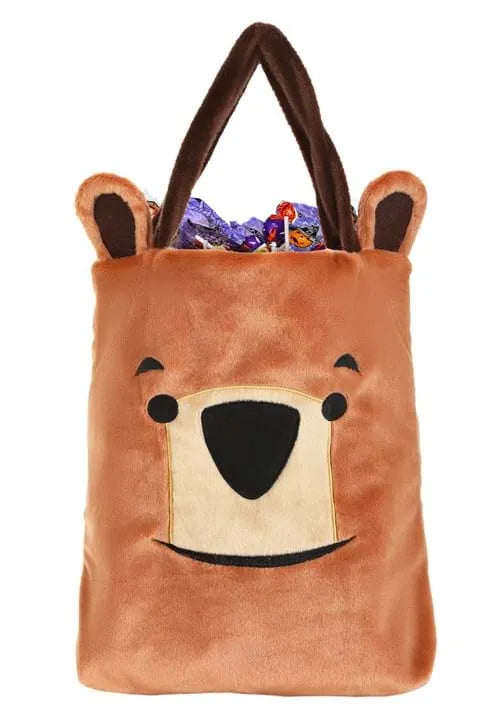 Fuzzy Brown Bear Treat Bag