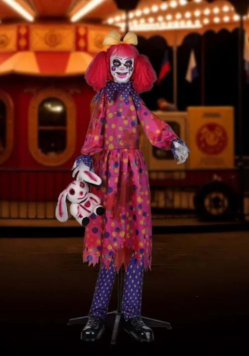 5.25FT Gabby the Grisly Clown Animated Decoration - Scream Saver Main image