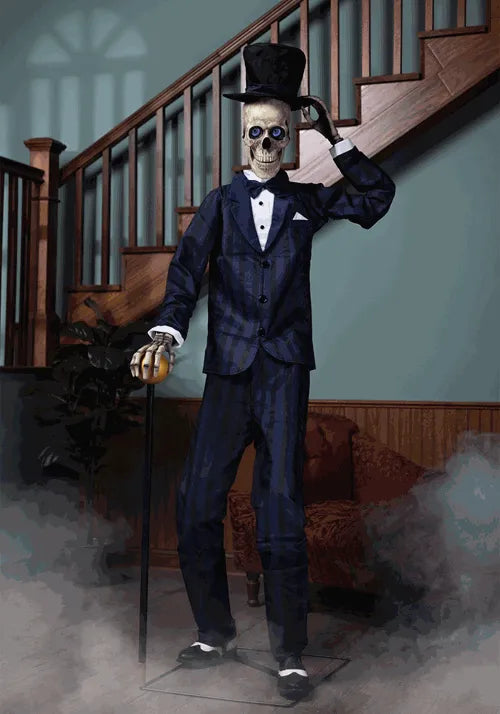 6FT Gentleman Skeleton Animatronic Decoration