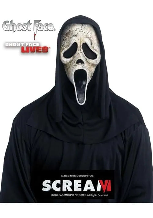 Adult Ghost Face Costume Aged Mask Main image