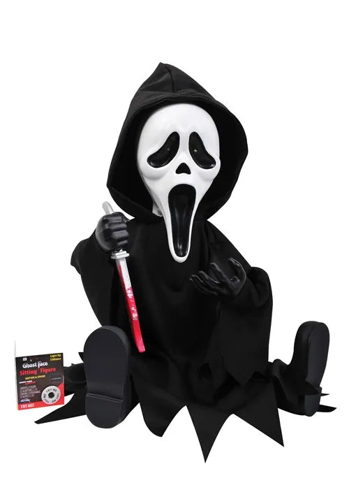11-Inch Ghost Face Animated Sitting Slayer Main image