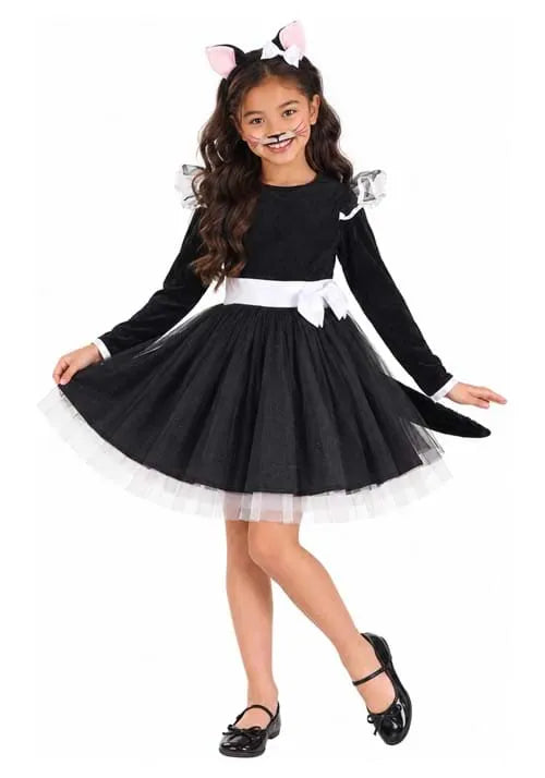 Girl's Black Cat Tutu Dress Costume