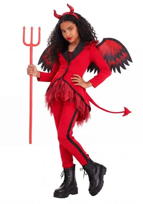 Girl's Dazzling Devil Costume