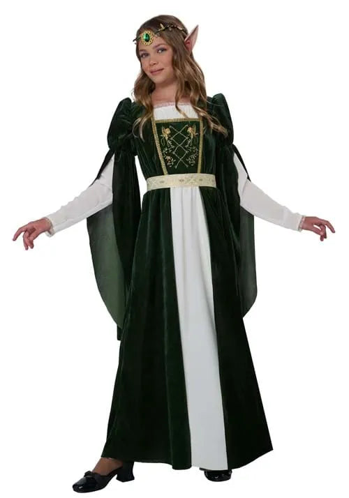 Girl's Elven Renaissance Princess Costume Dress