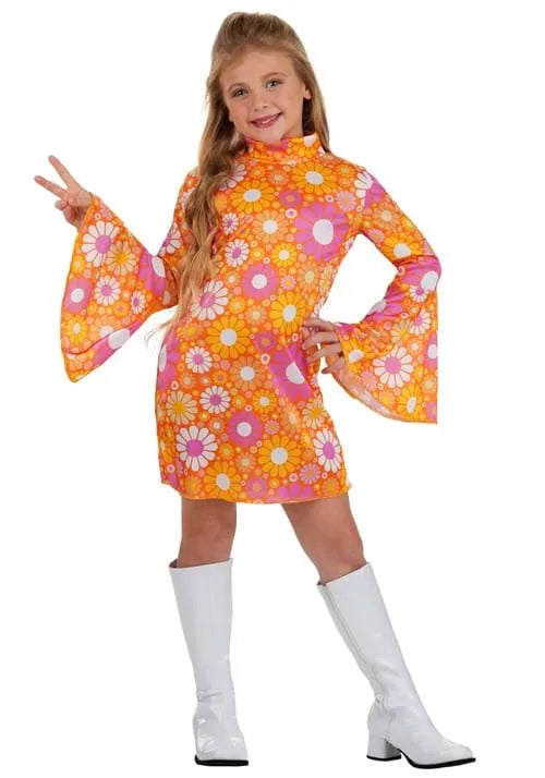Girl's Far Out Flower Dress Costume